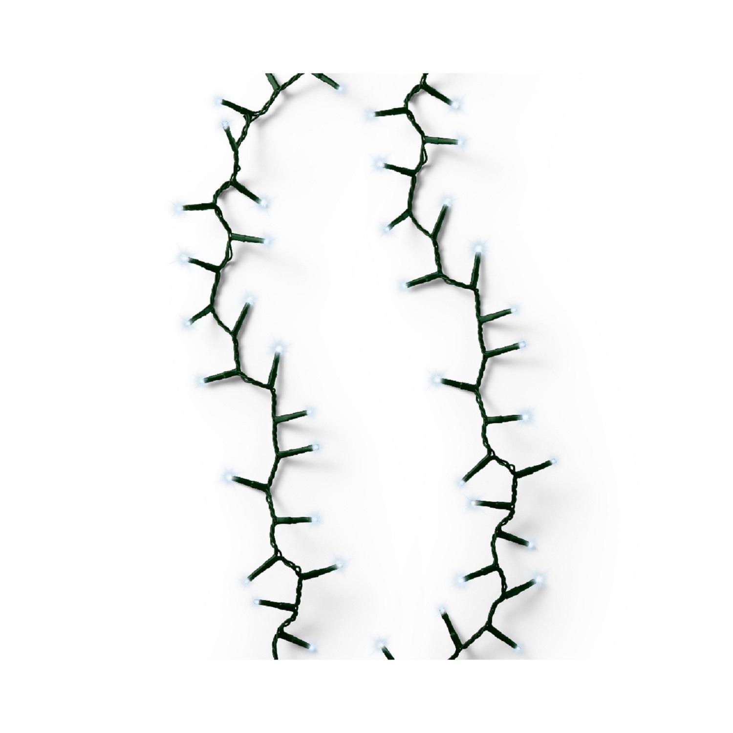 Гирлянда цепочка 22,5м холоднобелая кабель зеленый с эффектом мерцания 8 функций таймер 8/16ч 1000 LED IP-44 indoor/outdoor