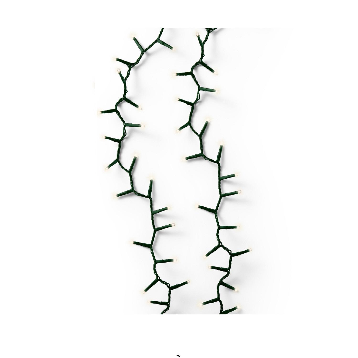 Гирлянда цепочка 22,5м теплобелая кабель зеленый с эффектом мерцания 8 функций таймер 8/16ч 1000 LED IP-44 indoor/outdoor