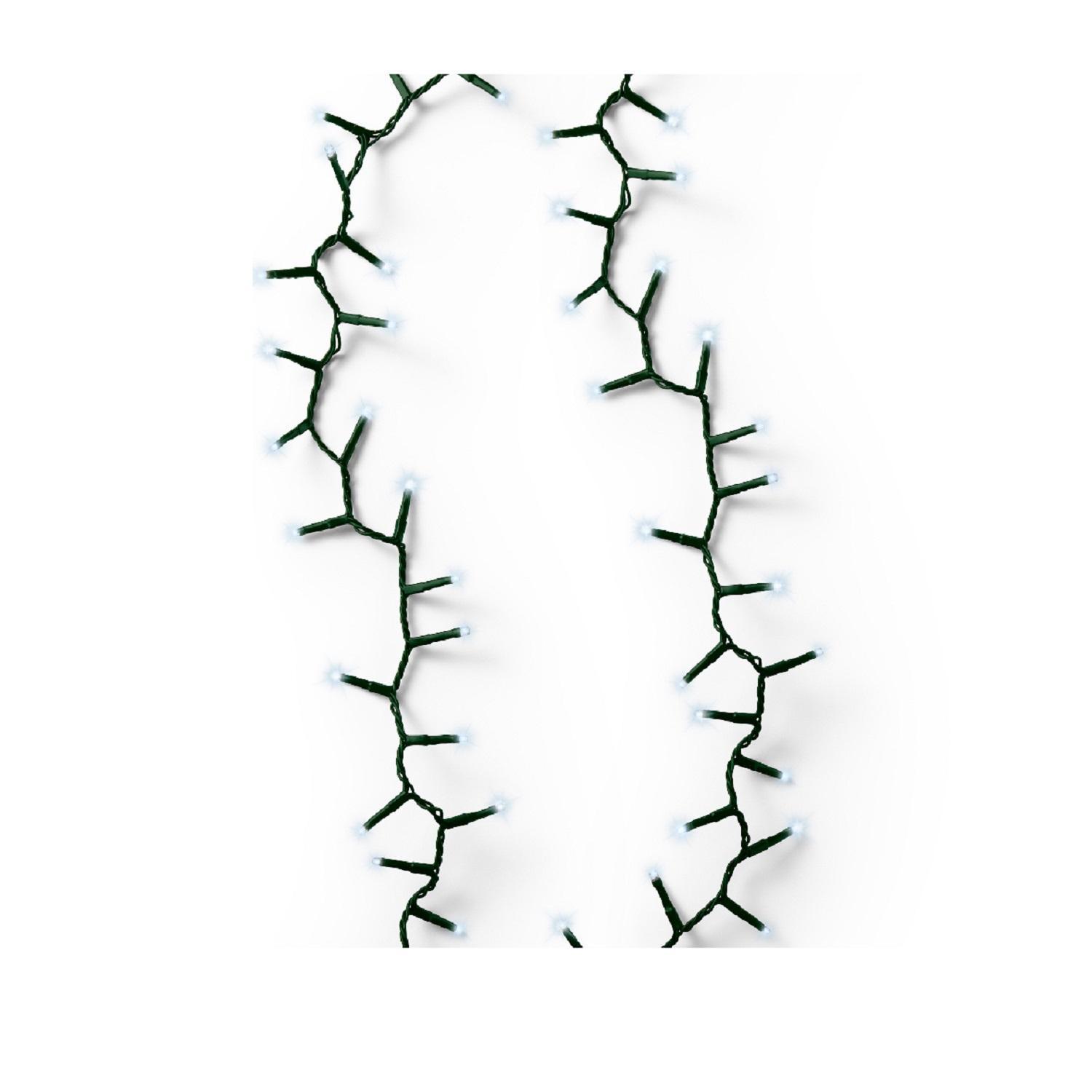 Гирлянда цепочка 34м холоднобелая кабель зеленый с эффектом мерцания 8 функций таймер 8/16ч 1500 LED IP-44 indoor/outdoor