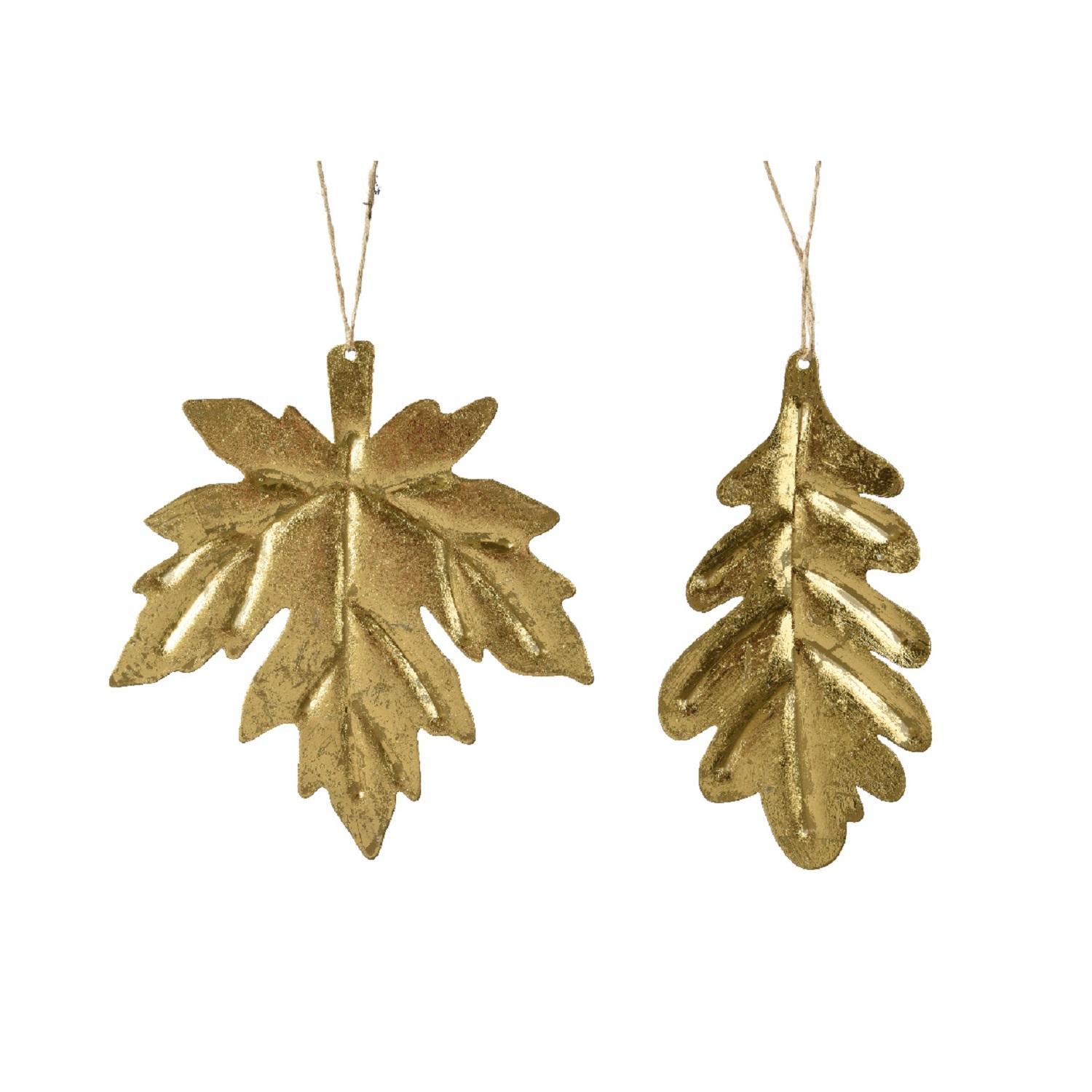 Декор Лист клена/дуба золотистые 16,5см 2 в ассорт