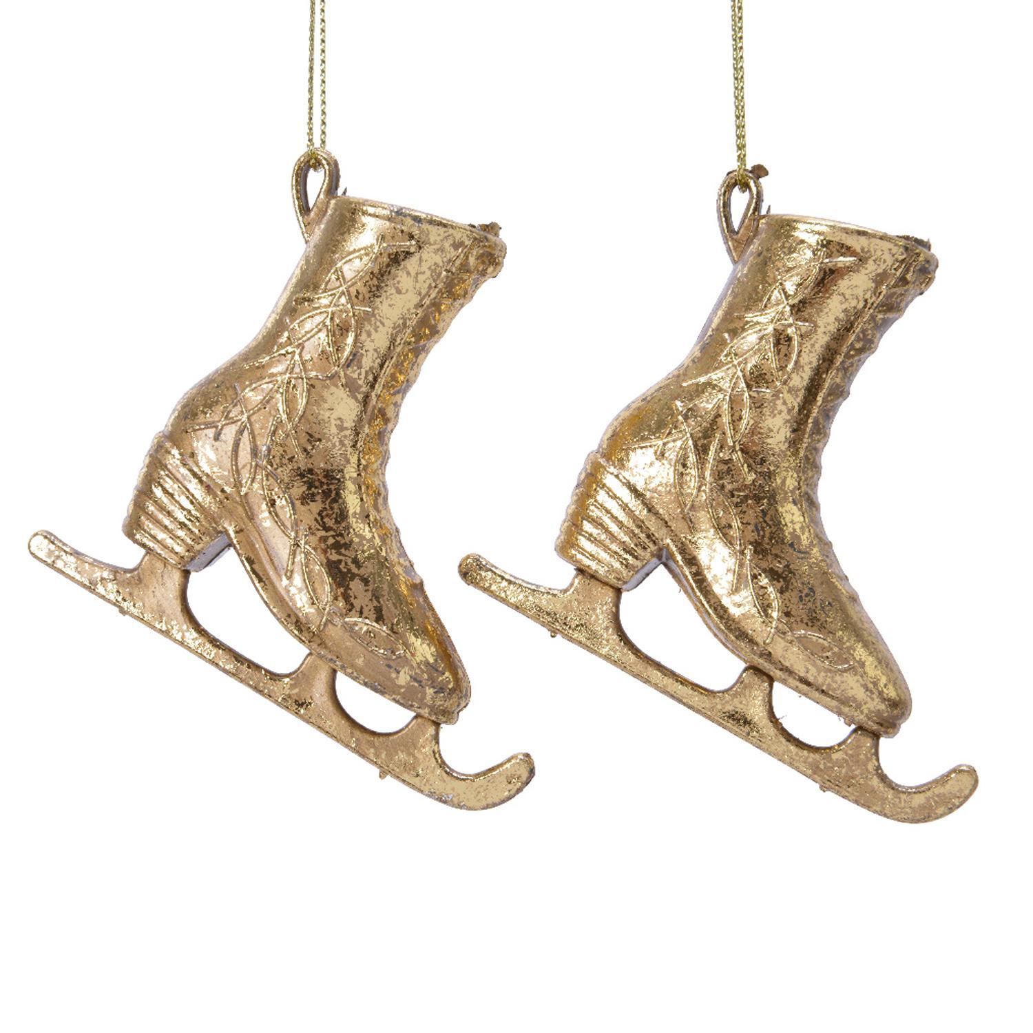 Декор Коньки золото античное 8см 2шт/уп