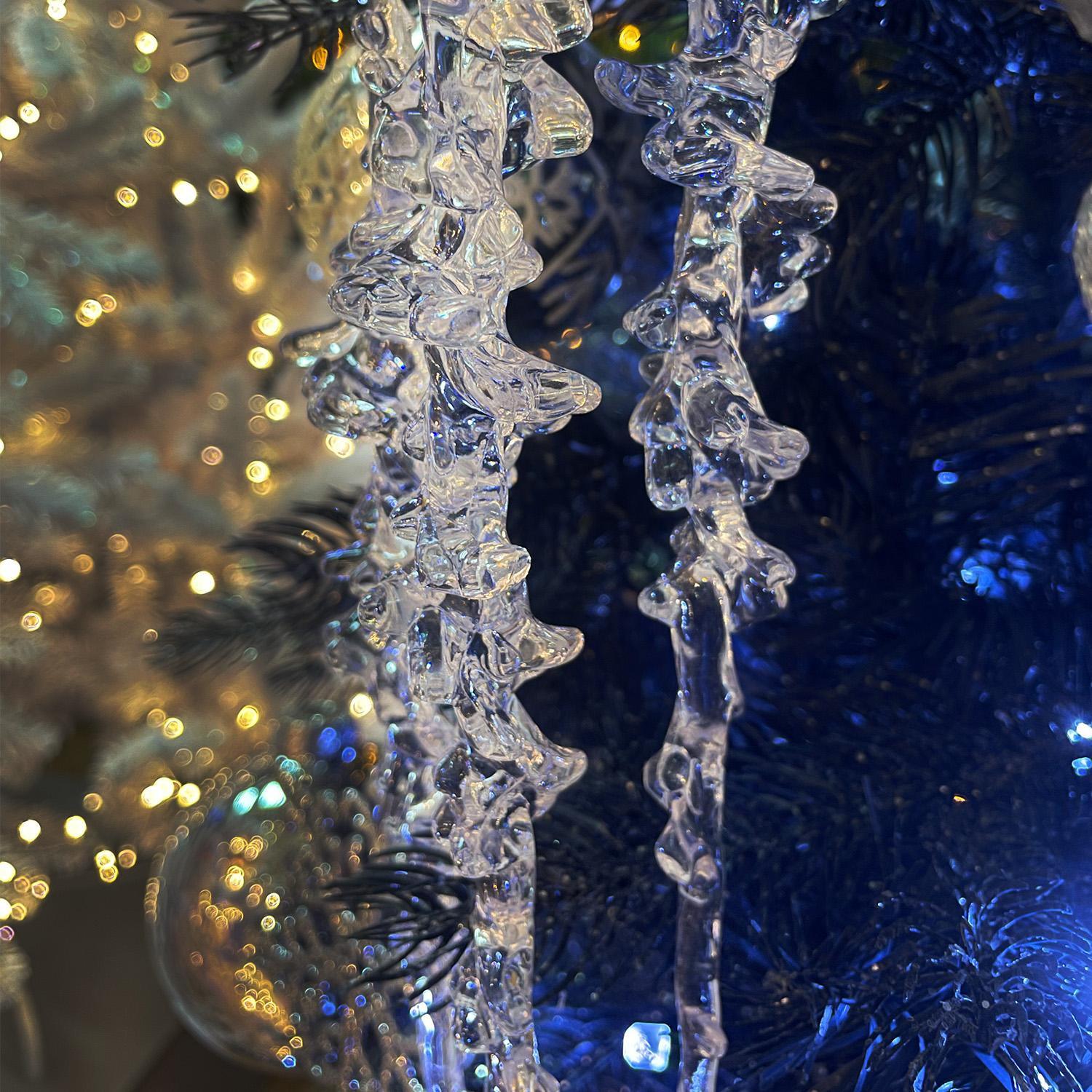 Декор Сосулька прозрачная h25см