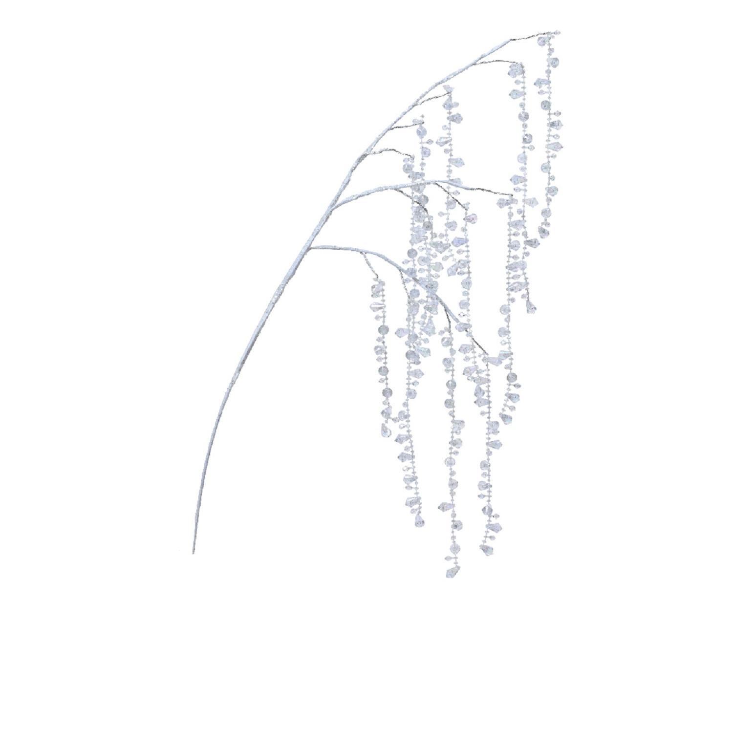 Веточка декоративная  80см с акриловыми бусами