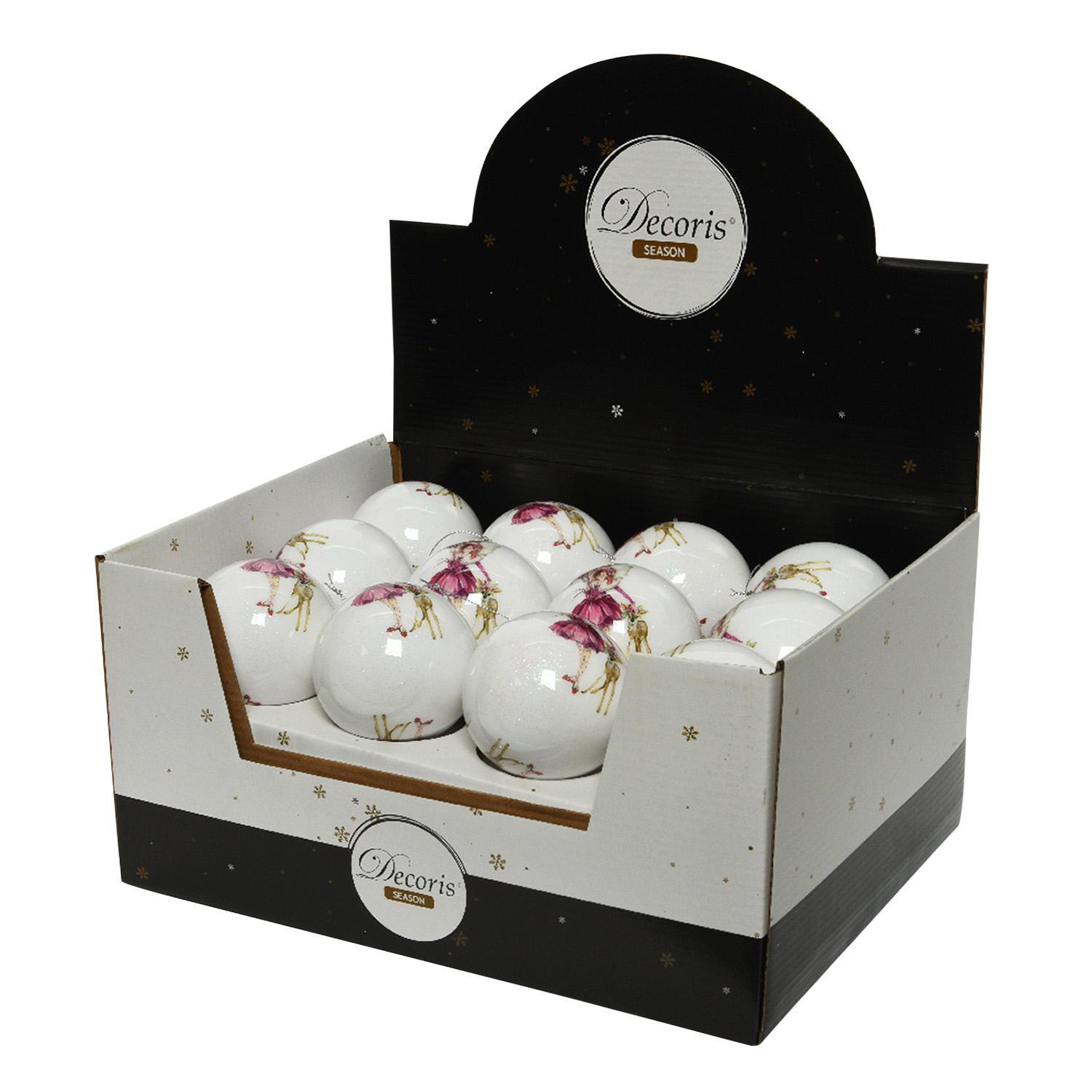 Шар белый Леди с зонтом d8см 2 в ассорт