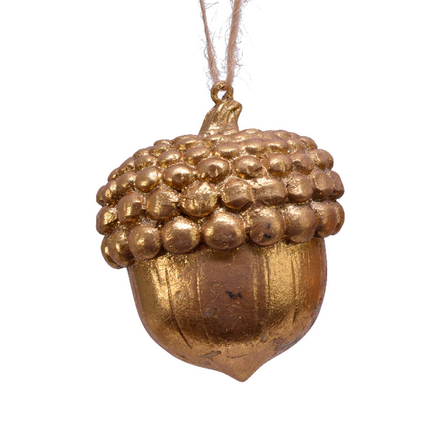 Декор Лесной орех золотистый d4,5х8см