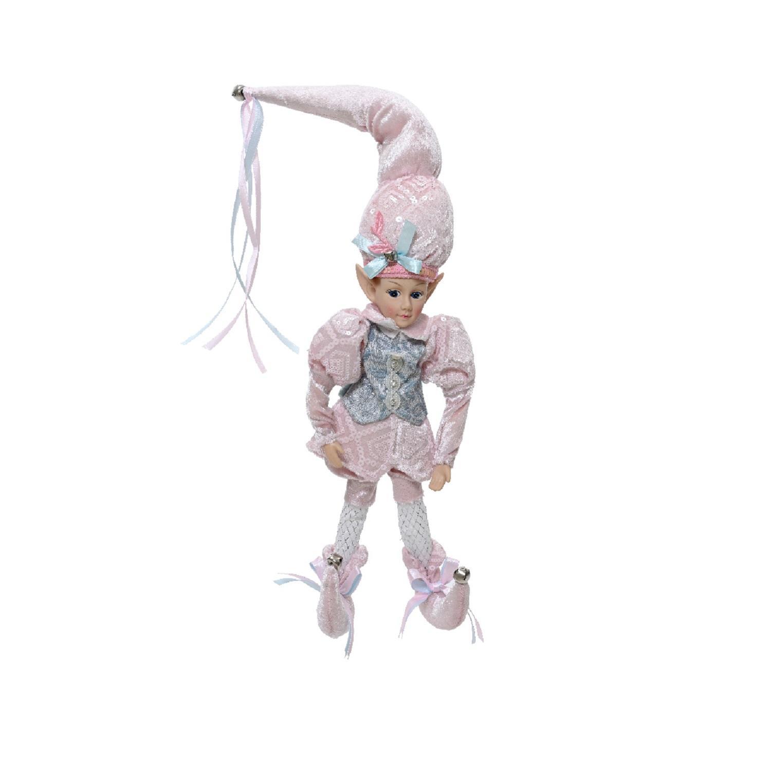 Декорация Эльф в розовом 50х14х6см