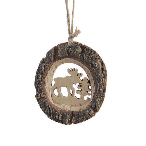 Декор Подвеска с оленями 7,5х9 см