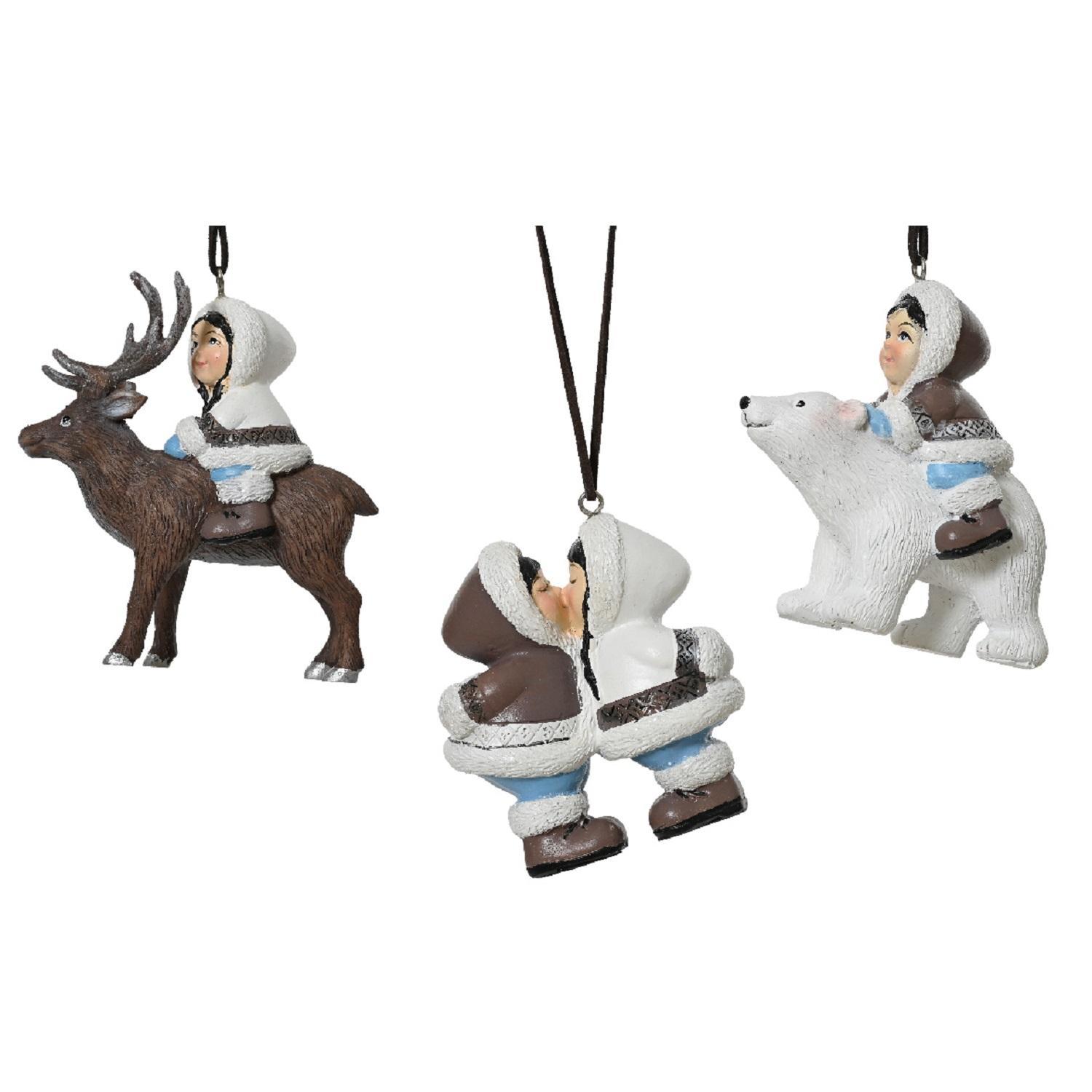 Декор Чукотские дети 10х10х5,5см 3 в ассорт