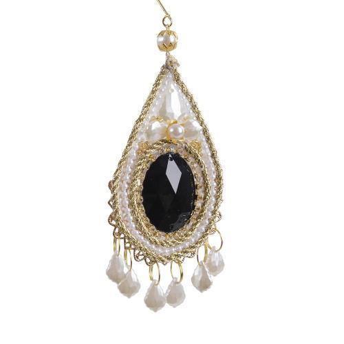 Декор Подвеска с жемчугом и стразами 16см