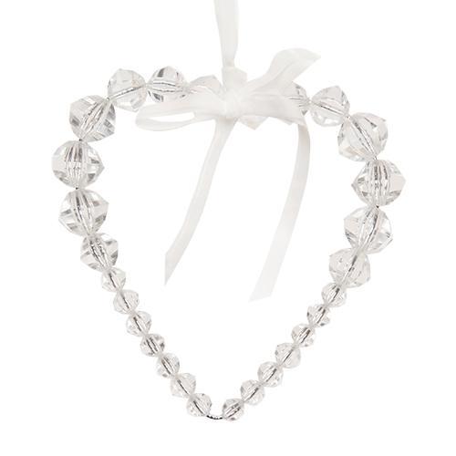 Декор Сердце с барх  лентой 16см