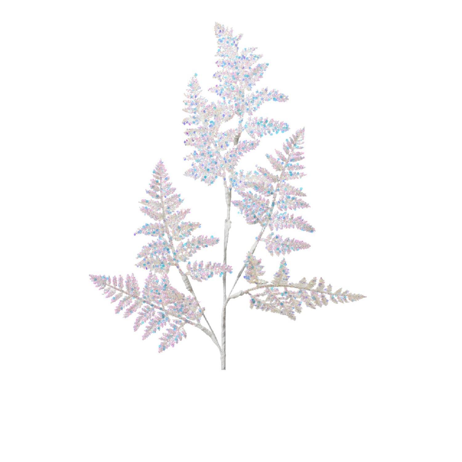 Веточка декоративная  69см Папоротник белый ирис