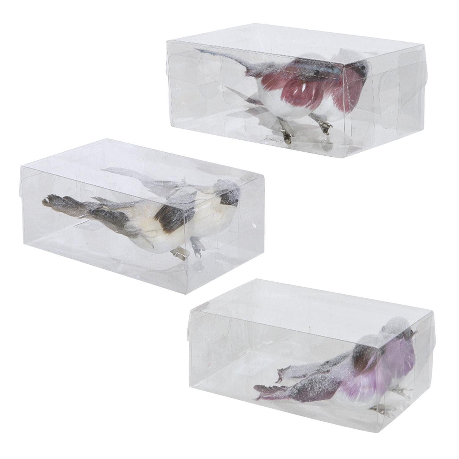 Декор Птички  5х16х5см на клипсе 2шт/уп 3 в ассорт