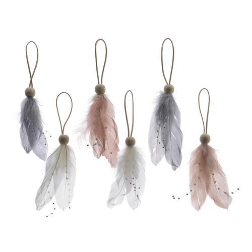 Декор Кисточка из перьев 28см 2шт/уп в ассорт