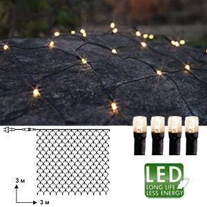 Гирлянда сетка  3х3м теплобелая  192диода LED outdoor