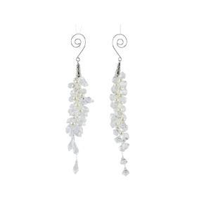 Декор Подвеска из прозрачных бусин 15см 2 в ассорт