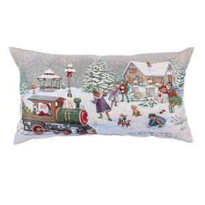 Наволочка Поезд Санты 40х70см гобелен без люрекса  KISS908В