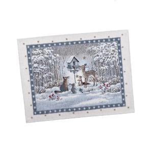 Салфетка Сказочный лес 37х49см гобелен с микрофиброй и с серебристым люрексом  MICRO854-49