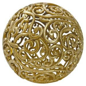 Шар ажурный золотистый с блеском d8см