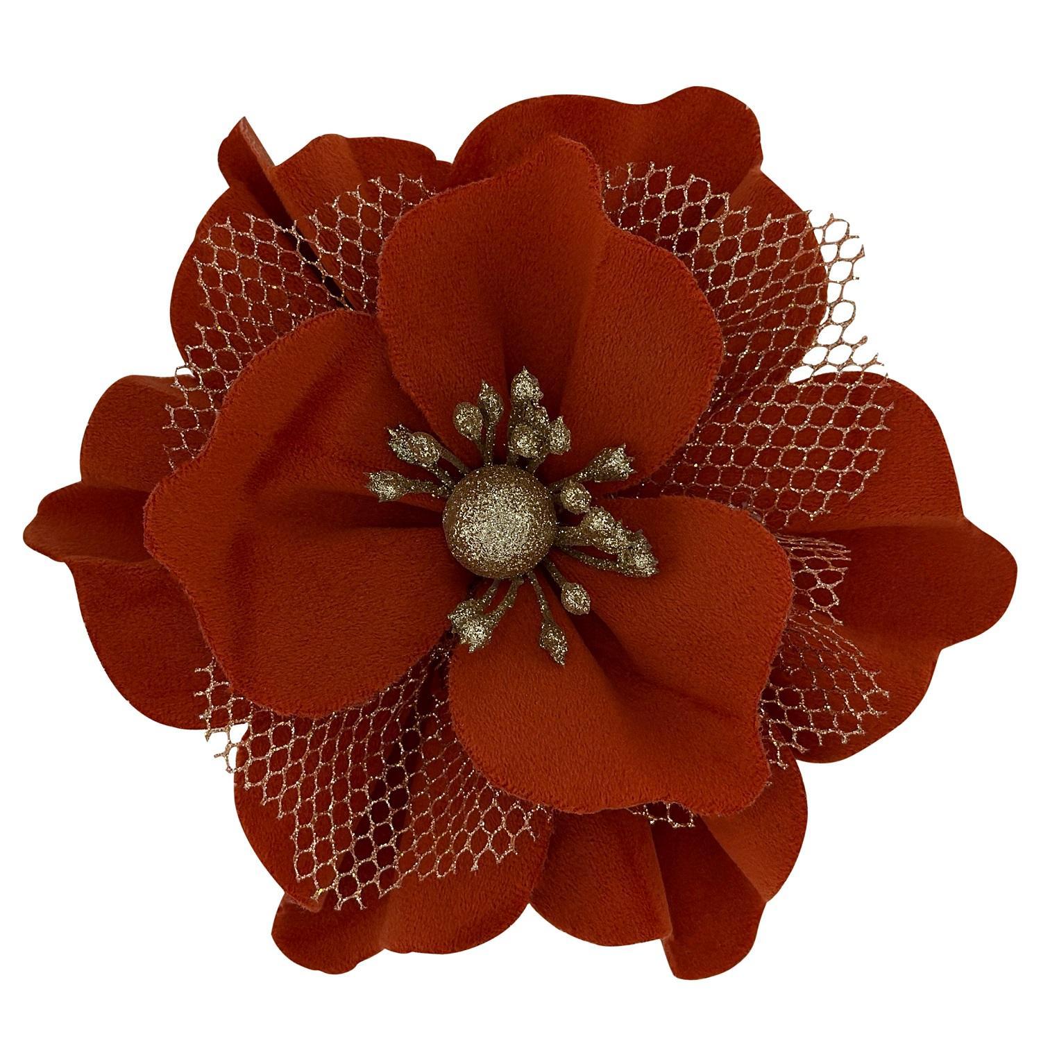 Декор Цветок терракотовый 17см