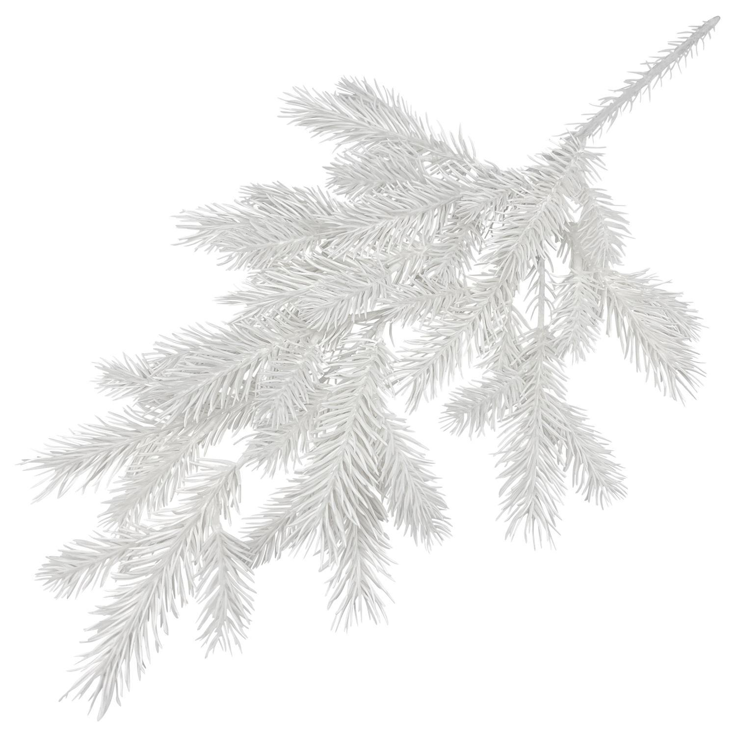 Веточка еловая  50см белая