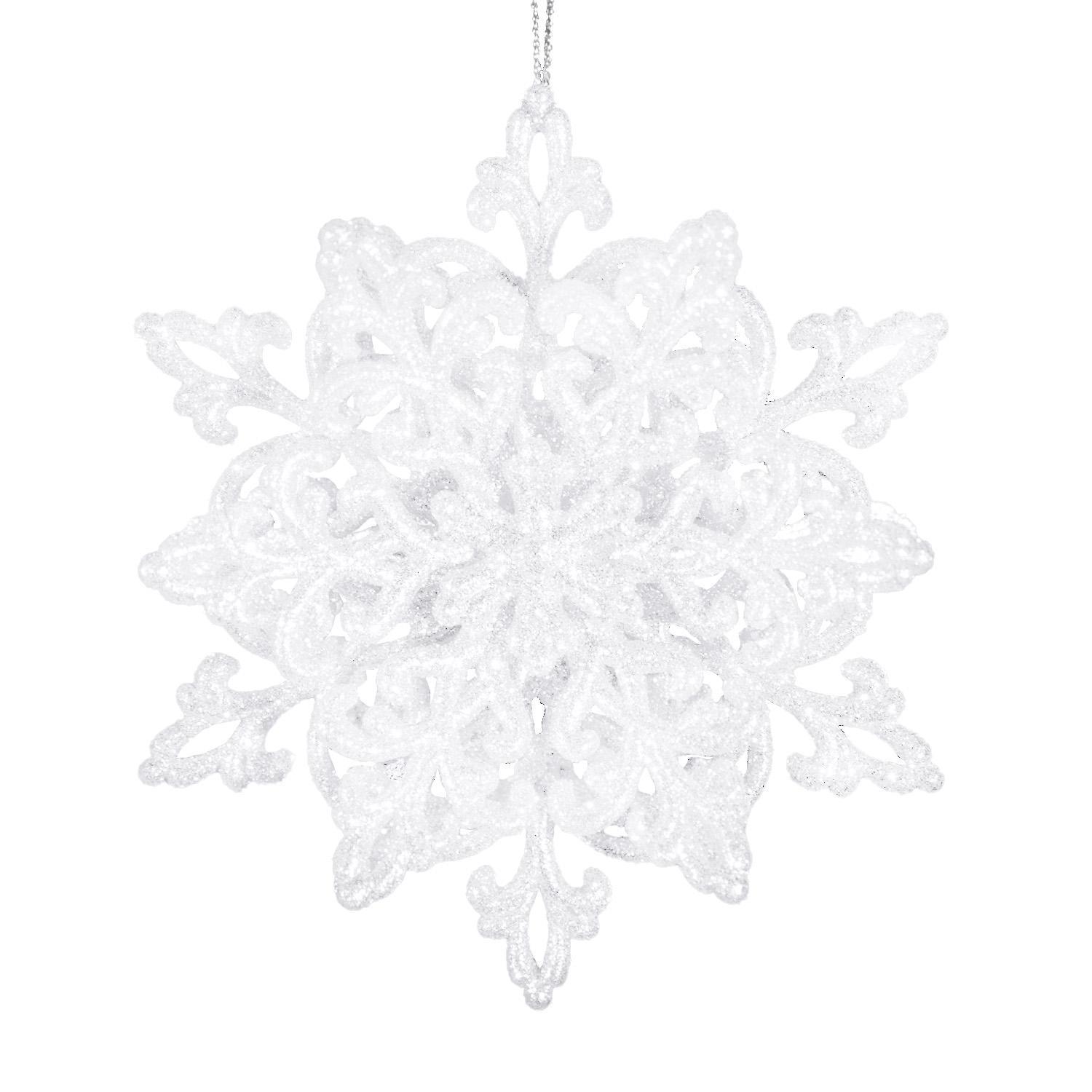 Декор Снежинка Кристалл 3D 12х4см