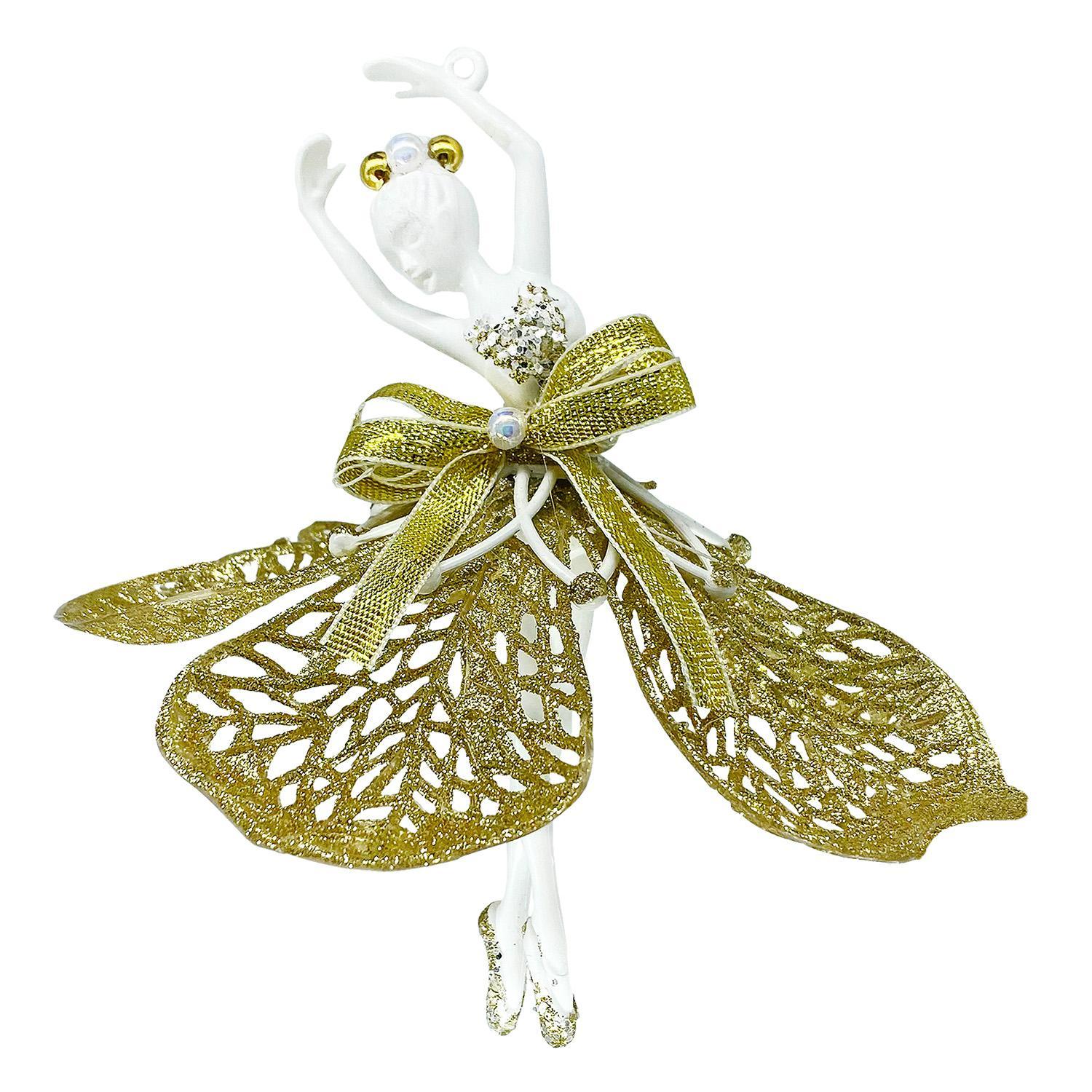 Декор Балерина Элит золотистая с блеском 9х12х3см