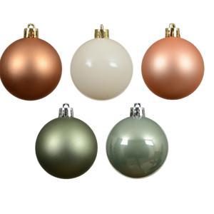 Шар мятный/белый/персиковый/бренди/зелёный розмарин эмаль/матовый d6см 30шт/уп