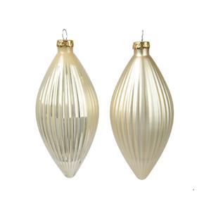 Декор Олива стекло перламутровая глянцевая/матовая 13х6см 3шт/уп