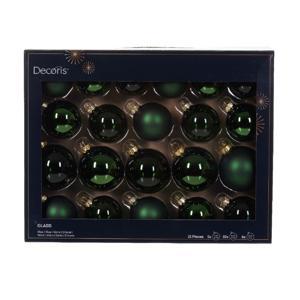 Шар стекло зеленый глянцевый/матовый/прозрачный d5/6/7см 21шт/уп