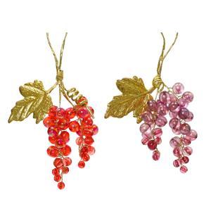 Декор Виноград красный/фиолетовый 11х7,5см 2 в ассорт