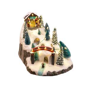 Декорация Лыжный спуск 34х26х23см динамическая кабель 1,8м теплобелый 39диодов LED indoor