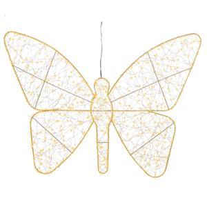Декорация светодиодная Бабочка 98х77см теплобелая с эффектом мерцания кабель серебристый 5м таймер 6/18ч 700LED IP-44 indoor/outdoor