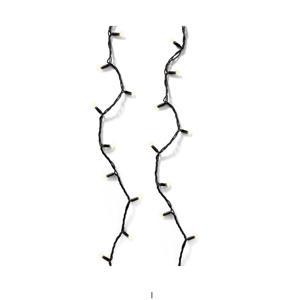 Гирлянда цепочка 9,5м теплобелая кабель черный дополнительная с эффектом блеска 96 LED IP-44 outdoor