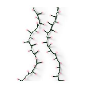 Гирлянда цепочка 16м розовая кабель зеленый с эффектом мерцания 8 функций таймер 8/16ч 750LED IP-44 indoor/outdoor