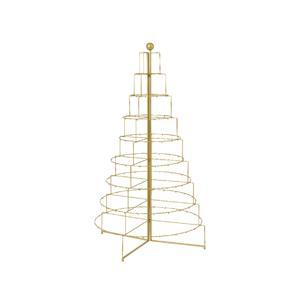 Декорация Елочка-вешалка для игрушек металлическая золотистая 160х88х90см
