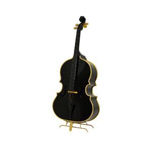 Декорация Контрабас-бар черный с золотой окантовкой 188х77х46см