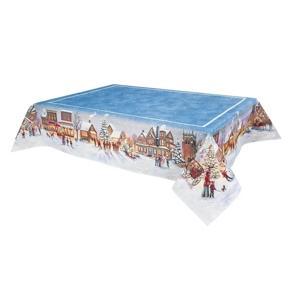 Скатерть Накануне Рождества 137х280см гобелен с золотистым люрексом RUNNER1394-280