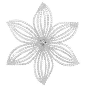 Декор Снежинка Эдельвейс прозрачно-белая d14х2,5см