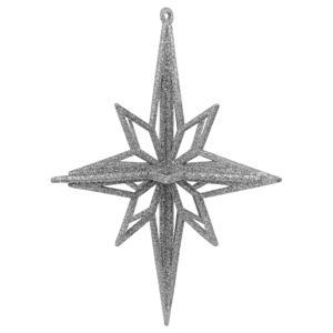 Декор Ромб серебристый с блеском 11х11х14см