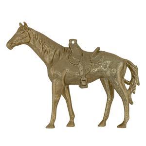Декор Лошадь золотистая 13х10х3см