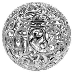 Шар ажурный серебристый глянцевый d30см