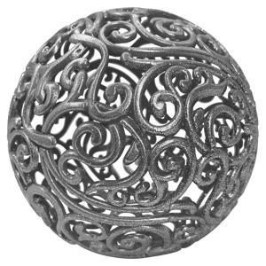 Шар ажурный серебристый с блеском d8см