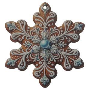 Декор Снежинка коричневая 8,2х8,8х0,3см