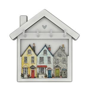 Ключница Городской квартал с 4 крючками 16х17х2,8см