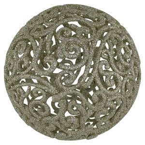 Шар ажурный шампань с блеском d10см