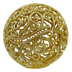 Шар ажурный золотистый с блеском d20см