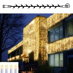 Гирлянда цепочка  3м теплобелая кабель белый дополнительная 30диодов LED outdoor