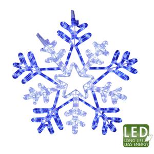 Декорация светодиодная Снежинка 0,5м голубая/холоднобелая