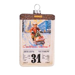 Декор Календарь стекло 9,5х2,5х5,5см Ф-281