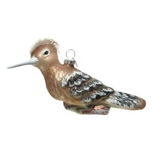 Декор Птица стекло коричневая 14см